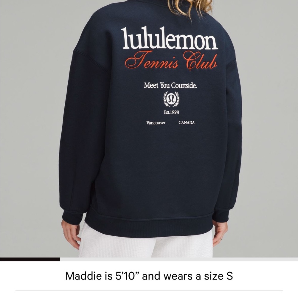 lululemon Tennis Club  Navy Sweatshirt